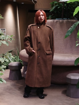 「アイテム（チェスターコート）」を使った、YUKIさん（メンズ・175cm）の秋コーディネート