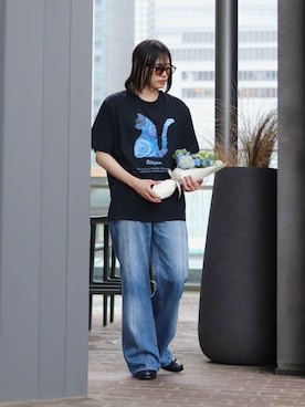 「BLAYMORE（ブレイモア）のアイテム（デニムパンツ）」を使った、YUKIさん（メンズ・175cm）の夏コーディネート