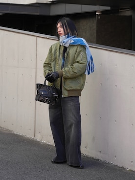 「BLAYMORE（ブレイモア）のアイテム（ジャケット/アウター）」を使った、YUKIさん（メンズ・175cm）の冬コーディネート