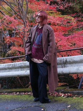 「アイテム（手袋）」を使った、YUKIさん（メンズ・175cm）の秋コーディネート