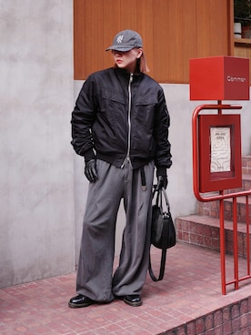 「アイテム（ナイロンジャケット）」を使った、YUKIさん（メンズ・175cm）の秋コーディネート