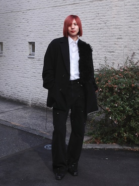 「stein（シュタイン）のアイテム」を使った、YUKIさん（メンズ・175cm）の冬コーディネート