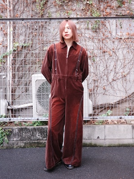 「アイテム（オールインワン・サロペット）」を使った、YUKIさん（メンズ・175cm）の秋コーディネート