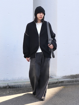 「BLAYMORE(ブレイモア)の【BLAYMORE】 Triple Zip Drivers Knit / 3way仕様(ニット/セーター)」を使った、YUKIさん(メンズ・175cm)の秋コーディネート