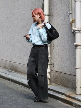 「アイテム（ハンドバッグ）」を使った、YUKIさん（メンズ・175cm）の秋コーディネート
