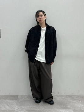 「MAISON SPECIAL（メゾンスペシャル）のアイテム（パンツ）」を使った、YUKIさん（メンズ・175cm）の夏コーディネート