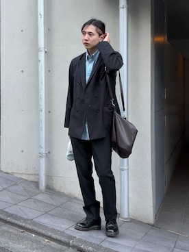 「MONKEY TIME（モンキータイム）のアイテム」を使った、YUKIさん（メンズ・175cm）の春コーディネート