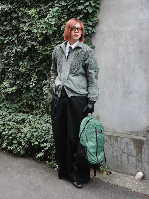 定価33000円◆新品タグ付き◆ヤマダヤ◆バルーンスリーブ　タックブルゾン TAAKK/ターク】TAPE EMBROIDERY WIND BREAKER（ブルゾン）｜TAAKK