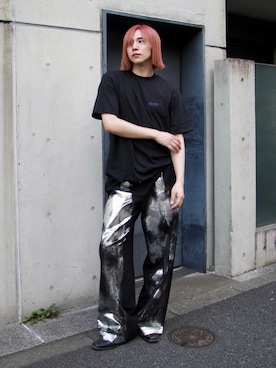 「アイテム（スラックス）」を使った、YUKIさん（メンズ・175cm）の夏コーディネート