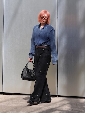 「アイテム（ハンドバッグ）」を使った、YUKIさん（メンズ・175cm）の秋コーディネート
