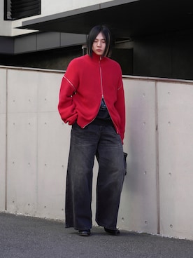 「BLAYMORE（ブレイモア）のアイテム（パンツ）」を使った、YUKIさん（メンズ・175cm）の冬コーディネート