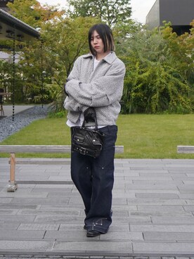 「ツイードジャケット」｜「アイテム（ブルゾン）」を使った、YUKIさん（メンズ・175cm）の秋コーディネート