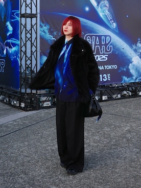 「アイテム（ハンドバッグ）」を使った、YUKIさん（メンズ・175cm）の冬コーディネート