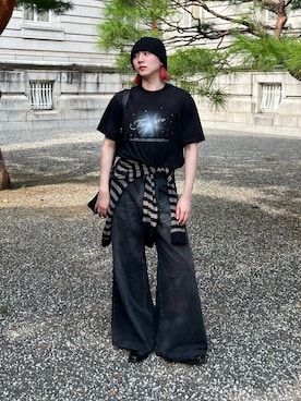 「アイテム（ニットキャップ/ビーニー）」を使った、YUKIさん（メンズ・175cm）の夏コーディネート