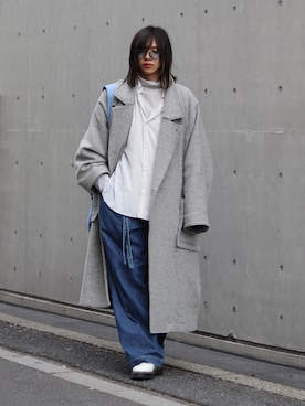 「SHAREEF（シャリーフ）のアイテム」を使った、YUKIさん（メンズ・175cm）の冬コーディネート