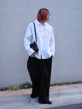 「BLAYMORE(ブレイモア)の【BLAYMORE】Double Press Pants(スラックス)」を使った、YUKIさん(メンズ・175cm)の冬コーディネート