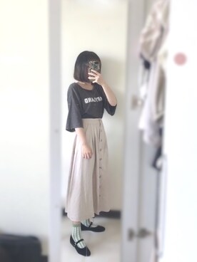 「日常」｜「アイテム（バレエシューズ）」を使った、rene30370さん（レディース・156cm）の春コーディネート