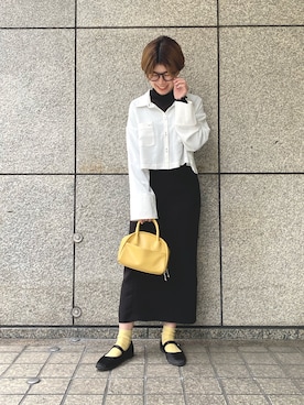 「RAY CASSIN（レイカズン）のアイテム（スカート）」を使った、nimoさん（レディース・155cm）の春コーディネート