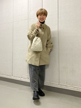 「RAY CASSIN（レイカズン）のアイテム（ジャケット/アウター）」を使った、nimoさん（レディース・155cm）の冬コーディネート