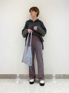 「RAY CASSIN（レイカズン）のアイテム（ブーツ）」を使った、nimoさん（レディース・155cm）の冬コーディネート