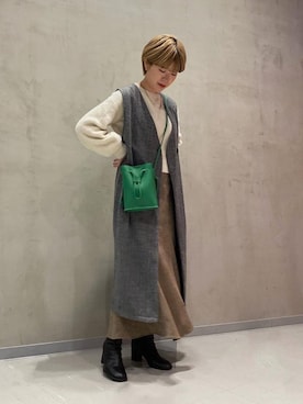 「RAY CASSIN（レイカズン）のアイテム（ジャケット/アウター）」を使った、nimoさん（レディース・155cm）の冬コーディネート