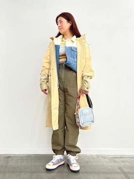 「DIESEL（ディーゼル）のアイテム（モッズコート）」を使った、DIESEL_SHIBUYAさん（レディース・163cm）の冬コーディネート