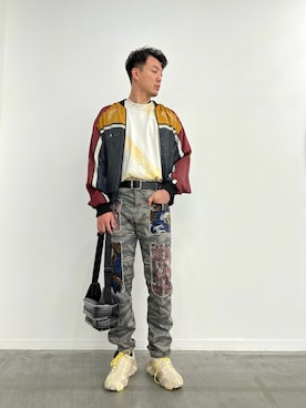「DIESEL（ディーゼル）のアイテム（ブルゾン）」を使った、DIESEL_SHIBUYAさん（メンズ・181cm）の春コーディネート