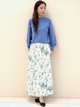 「MICHEL KLEIN（ミッシェル・クラン）のアイテム」を使った、ミッシェルクランさん（レディース・157cm）の冬コーディネート