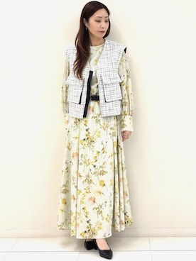 「MICHEL KLEIN（ミッシェル・クラン）のアイテム」を使った、ミッシェルクランさん（レディース・157cm）の冬コーディネート