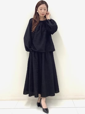 「MICHEL KLEIN（ミッシェル・クラン）のアイテム」を使った、ミッシェルクランさん（レディース・157cm）の冬コーディネート