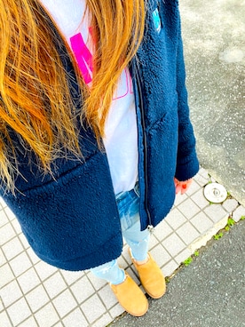「授業参観日コーデ」｜「アイテム（ブルゾン）」を使った、k___93mamさん（レディース・163cm）の冬コーディネート