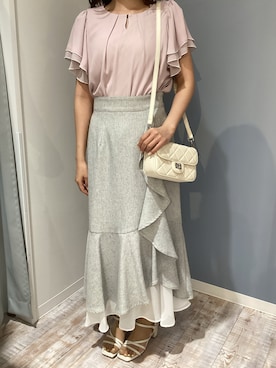 「MISCH MASCH（ミッシュマッシュ）のアイテム（トップス）」を使った、河原町OPA店さん（レディース・155cm）の春コーディネート