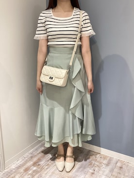 「MISCH MASCH（ミッシュマッシュ）のアイテム（トップス）」を使った、河原町OPA店さん（レディース・155cm）の春コーディネート