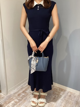 「襟付きワンピース」｜河原町OPA店さん（レディース・160cm）の春コーディネート