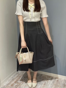 「バックリボン」｜河原町OPA店さん（レディース・155cm）の春コーディネート