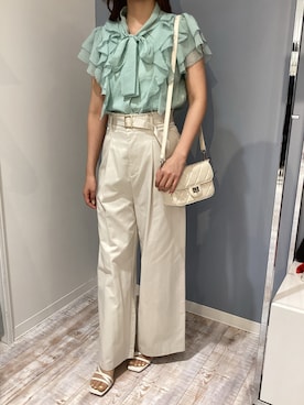 「MISCH MASCH（ミッシュマッシュ）のアイテム（トップス）」を使った、河原町OPA店さん（レディース・155cm）の春コーディネート