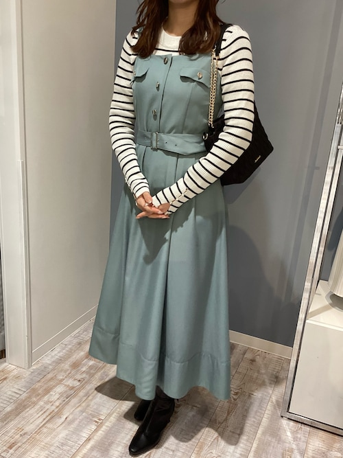 セール】2026春夏新作 フラップ付きジャンスカ（ジャンパースカート