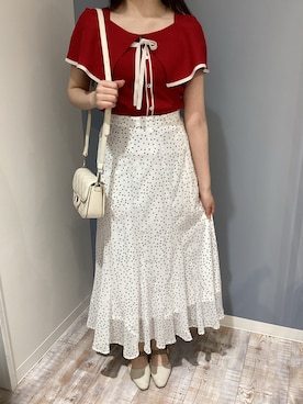 「MISCH MASCH（ミッシュマッシュ）のアイテム（トップス）」を使った、河原町OPA店さん（レディース・155cm）の春コーディネート
