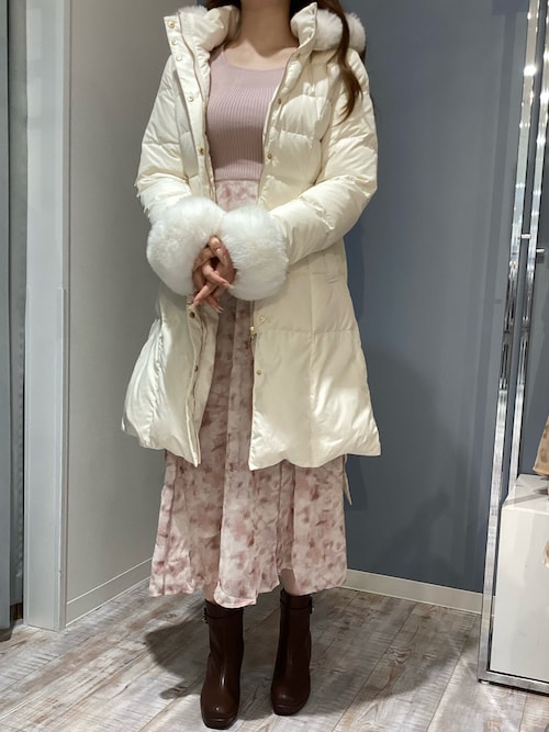 セール】2025秋冬新作 スタンドネックフードロングダウン（ダウン