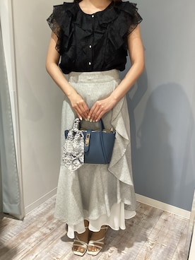 「MISCH MASCH（ミッシュマッシュ）のアイテム（トップス）」を使った、河原町OPA店さん（レディース・155cm）の春コーディネート