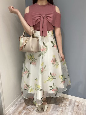 「MISCH MASCH（ミッシュマッシュ）のアイテム（トップス）」を使った、河原町OPA店さん（レディース・155cm）の春コーディネート
