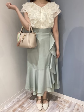 「MISCH MASCH（ミッシュマッシュ）のアイテム（トップス）」を使った、河原町OPA店さん（レディース・155cm）の春コーディネート