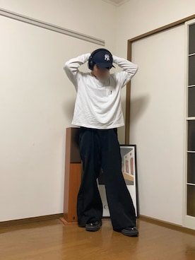 「U.S. POLO ASSN.（ユーエスポロアッスン）のU.S. POLO ASSN. /ユーエスポロアッスン 別注ワンポイント刺繍 ビッグシルエット長袖カットソー（Tシャツ/カットソー）」を使った、ロロさん（メンズ・166cm）の秋コーディネート