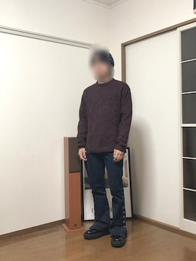 「INHERIT（インヘリット）のアイテム」を使った、ロロさん（メンズ・166cm）の秋コーディネート