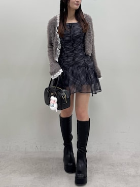 「one after another NICE CLAUP（ワンアフターアナザーナイスクラップ）のアイテム（ワンピース）」を使った、わかなさん（レディース・160cm）の秋コーディネート