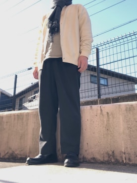 「Right-on（ライトオン）のアイテム（カーディガン/ボレロ）」を使った、Naoya Murataさん（メンズ・168cm）の冬コーディネート