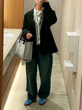 「アイテム（トートバッグ）」を使った、ahiroさん（レディース・165cm）の秋コーディネート