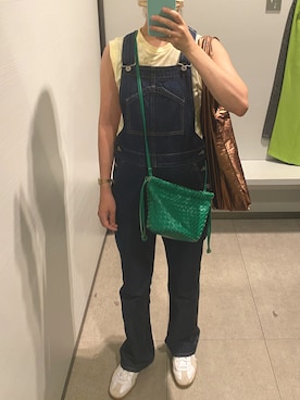 「SHENERY（シーナリー）のアイテム（オールインワン・サロペット）」を使った、ahiroさん（レディース・165cm）の夏コーディネート