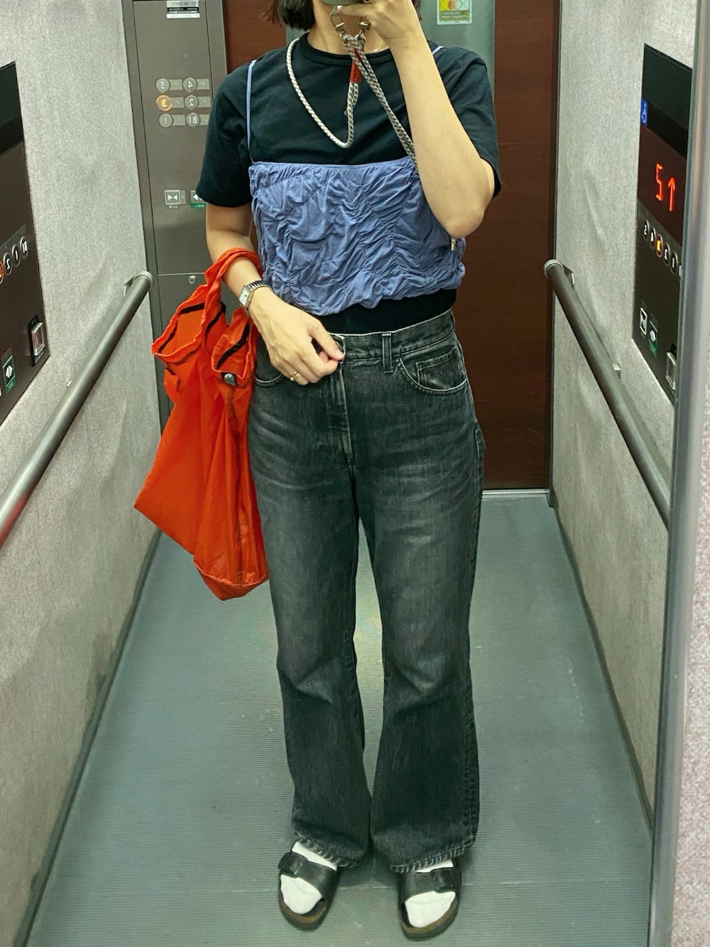 ch!!!BAG Midlize Wide Denim デニム36 ch!!!BAG Midlize Wide Denim デニム36