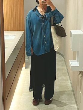 「アイテム（ワンピース/ドレス）」を使った、ahiroさん（レディース・165cm）の秋コーディネート